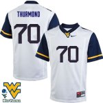 Men's West Virginia Mountaineers NCAA #70 Tyler Thurmond White Authentic Nike Stitched College Football Jersey AG15F17LI